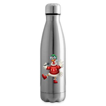 Pull de poule chantante de vacances - Bouteille isotherme - argent clair - Droite