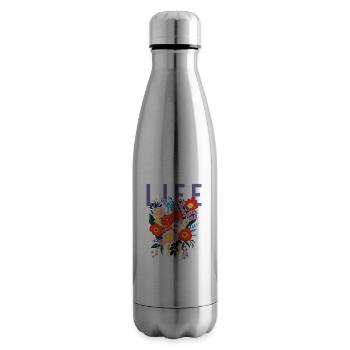 Leben Blumen - Isolierflasche - Lightsilver - Rechts