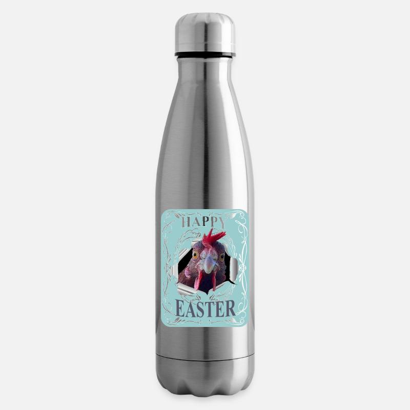 Happy Easter - Insulated Water Bottle - silver