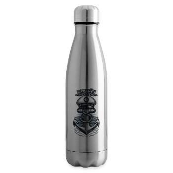 Papitän für Bootsbesitzer, Kapitäne und Papas - Isolierflasche - Lightsilver - Rechts