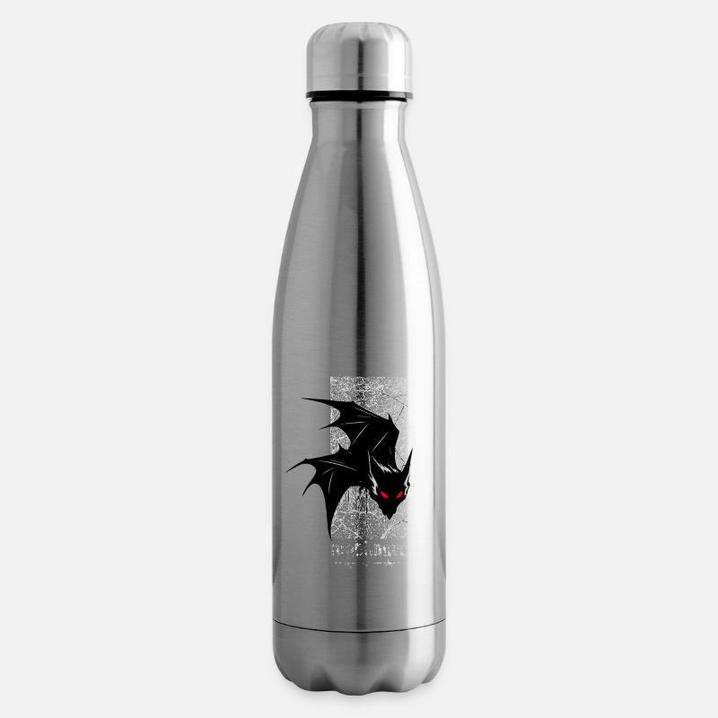 Nightmare Bat – Horreur gothique Vampire Creature Art - Bouteille isotherme - argent clair