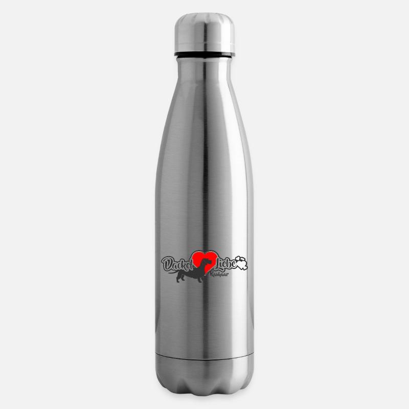 DackelLiebe Rauhaar Dackel - Isolierflasche - Lightsilver