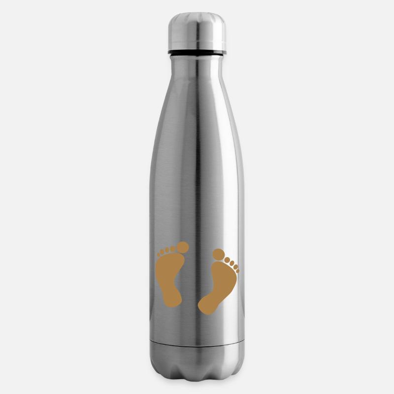 Fußabdruck - Isolierflasche - Lightsilver