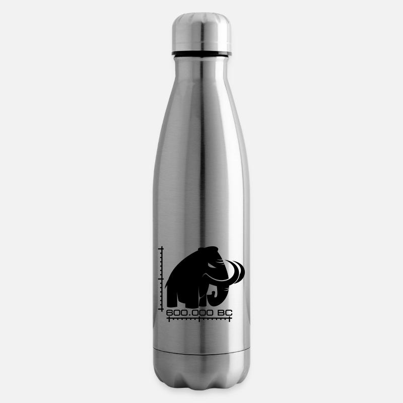 angry mammoth böses Mammut - Isolierflasche - Lightsilver