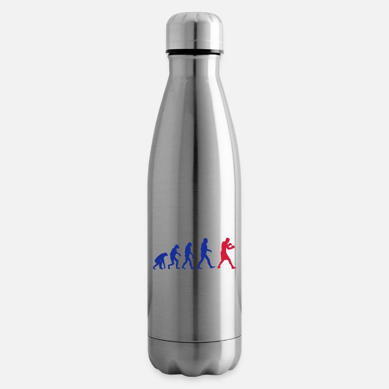 Boxing Evolution logo - Insulated Water Bottle - silver