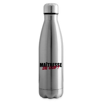 Maîtresse de OUF ! - Bouteille isotherme - argent clair - Droite