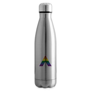 Ally Pride Flag - Insulated Water Bottle - silver - Right