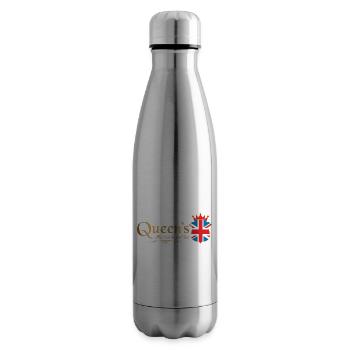 British Queen Monarchy Platinum Jubilee 70th yr - Insulated Water Bottle - silver - Right
