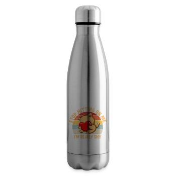 Arrêtez de me draguer, je suis timide - Bouteille isotherme - argent clair - Droite