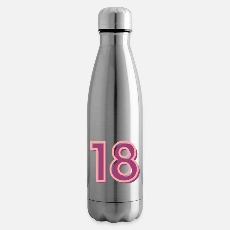 18 Geburtstag - Isolierflasche - Lightsilver