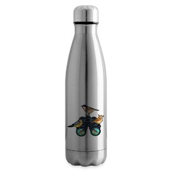 Vogelbeobachtung Vogelfreund Fernglas Ornithologe - Isolierflasche - Lightsilver - Rechts