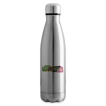 Pforzheim Deutschland Stadt Schrift Punk Retro - Isolierflasche - Lightsilver - Rechts