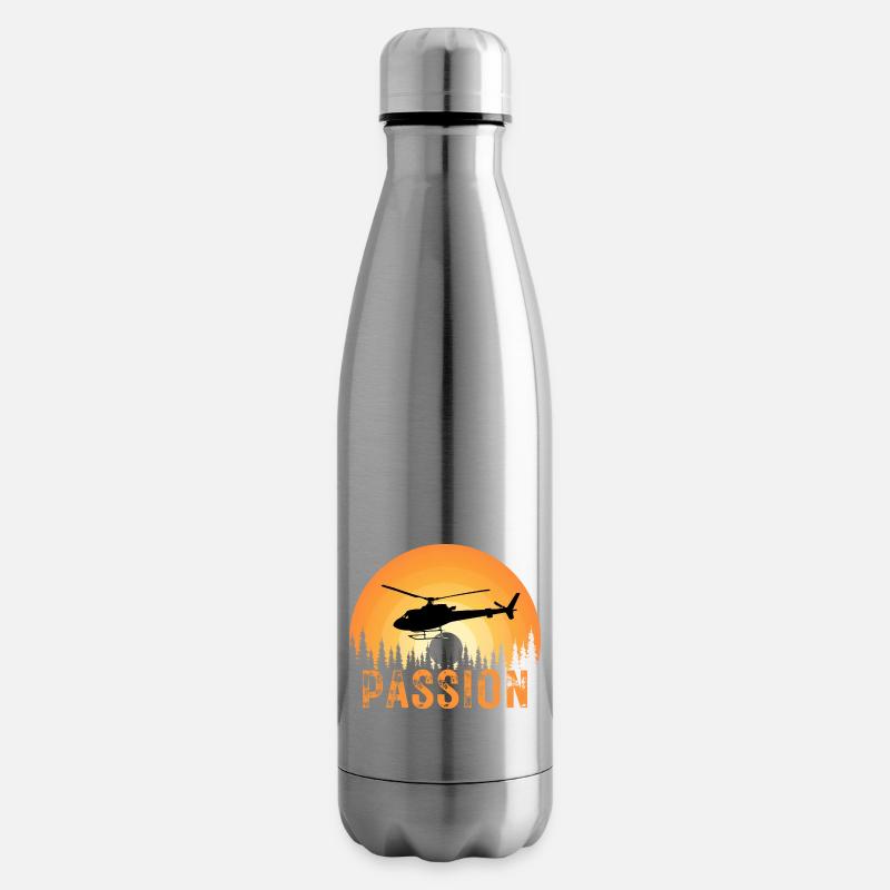 Hubschrauber-Pilot - Isolierflasche - Lightsilver