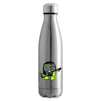 Cool Party Monster Alien Plays Guitar Music - Insulated Water Bottle - silver - Right