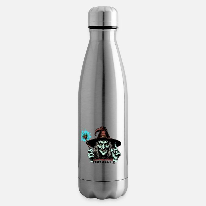Candy or a spell ?? - Insulated Water Bottle - silver