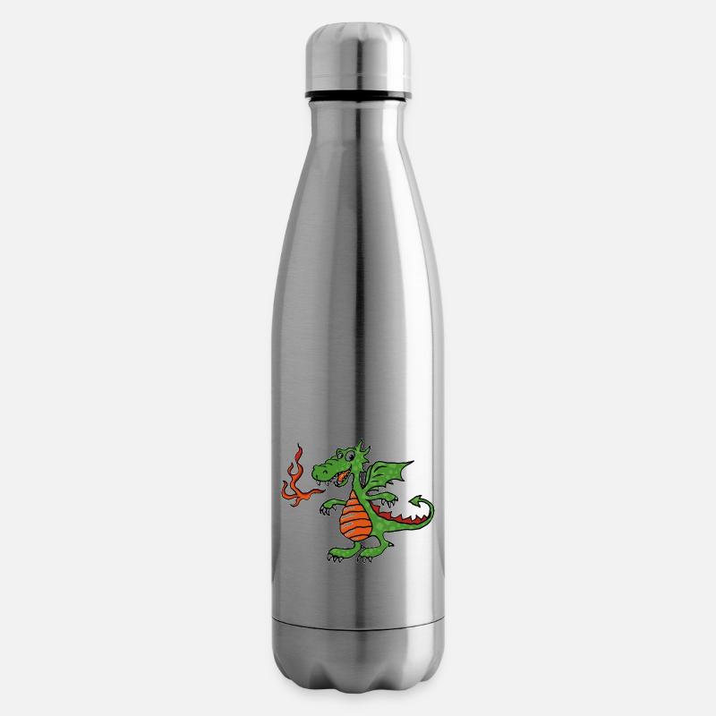 Petit dragon de feu - Bouteille isotherme - argent clair