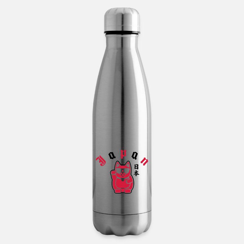 japan cat - Bouteille isotherme - argent clair