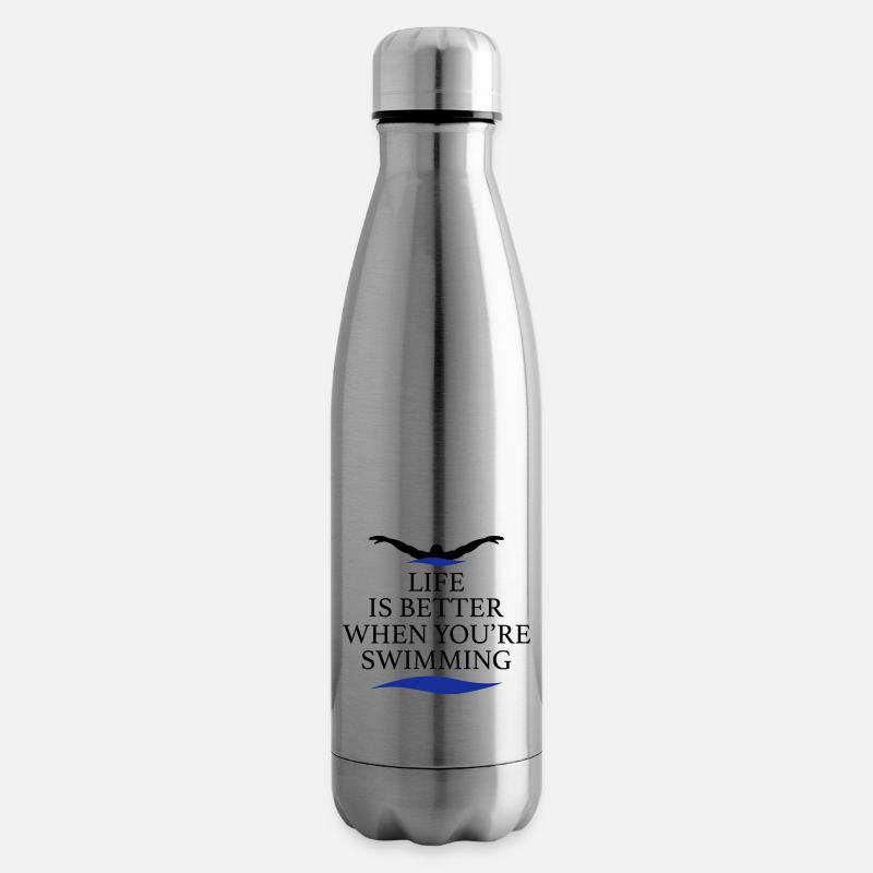 natation - Bouteille isotherme - argent clair