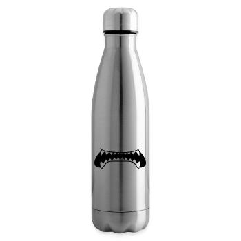 scharfe zaehne grosser mund fressen gefaehrlich bo - Isolierflasche - Lightsilver - Rechts