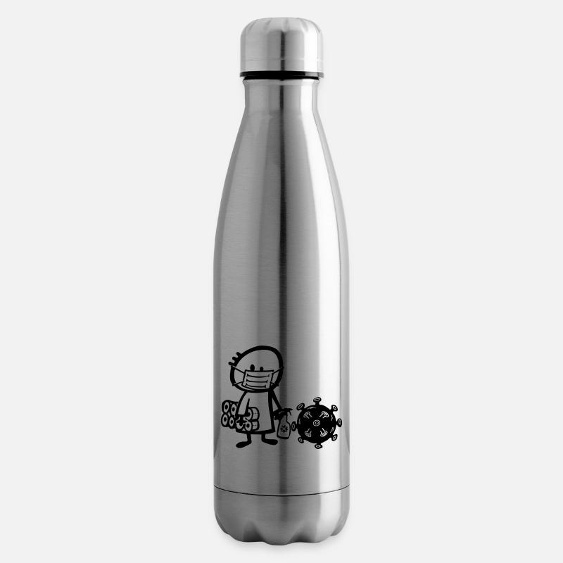 Manneken de virus - Bouteille isotherme - argent clair