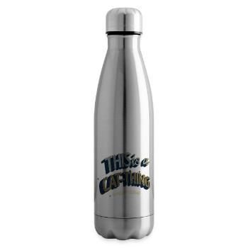 birthday present idea mammal pet lover black - Isolierflasche - Lightsilver - Rechts