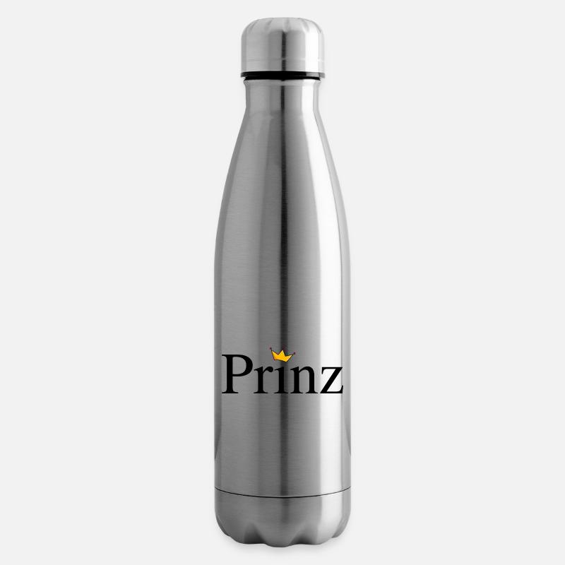 Prinz mit Krone - Isolierflasche - Lightsilver