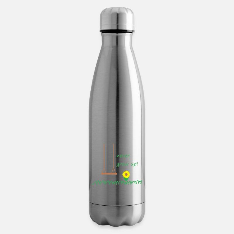 never grow up! - Isolierflasche - Lightsilver