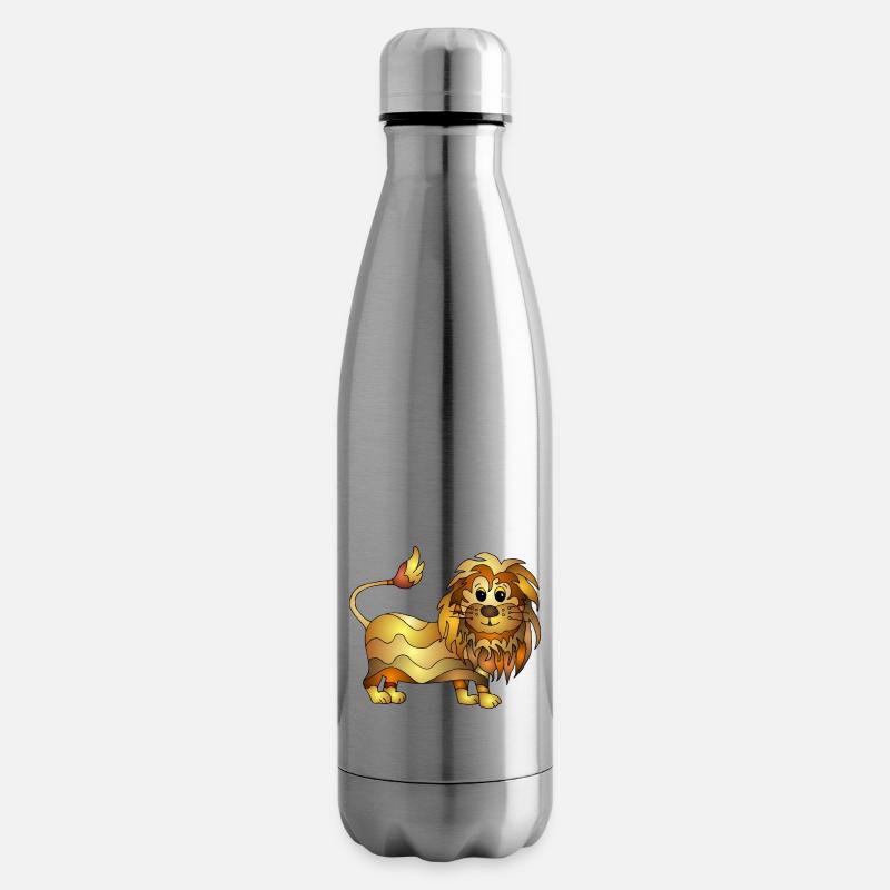 Löwe - Isolierflasche - Lightsilver