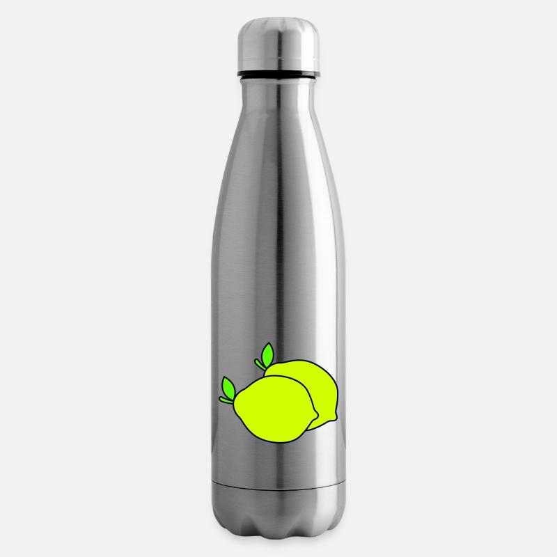 zitronen - Isolierflasche - Lightsilver