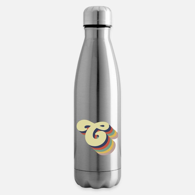 Retro-Buchstabe C - Isolierflasche - Lightsilver