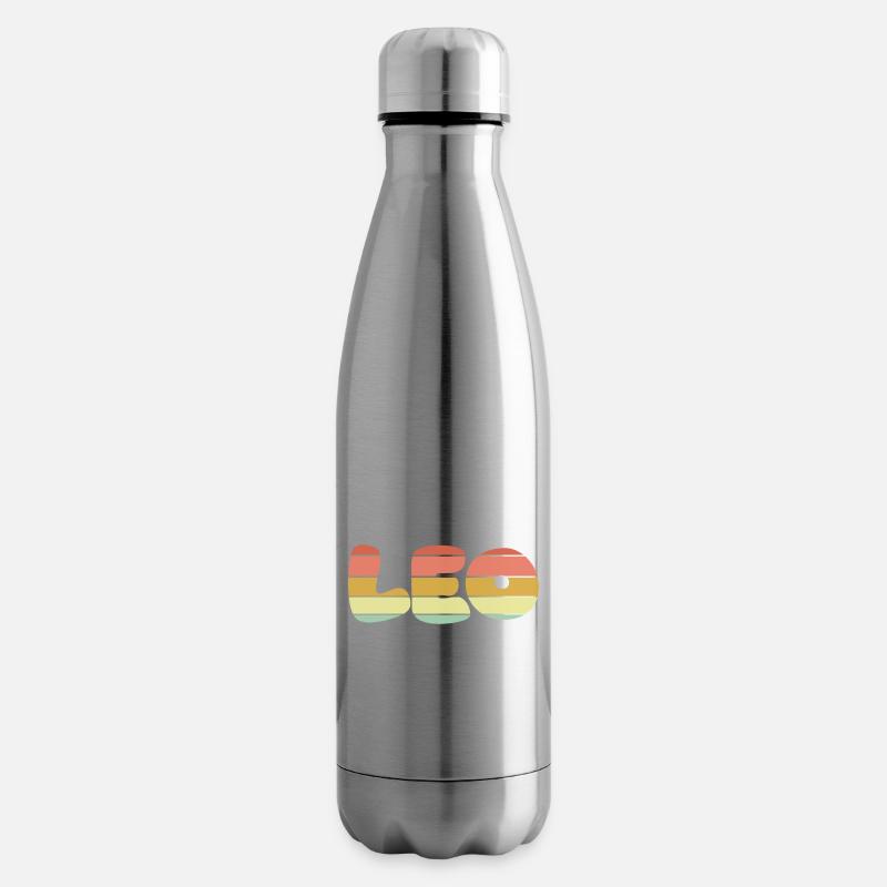 Leo sunset texture - Insulated Water Bottle - silver