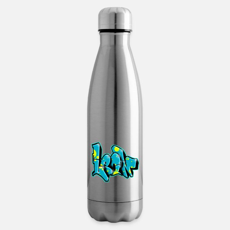 LEON GRAFFITI NAME Druck - Isolierflasche - Lightsilver