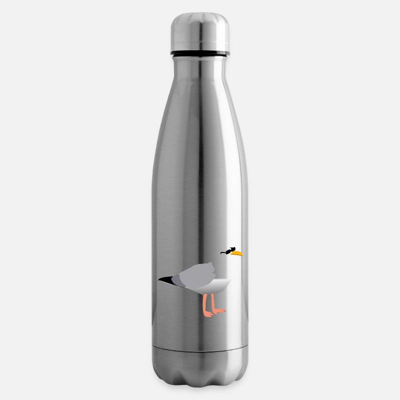 Coole Möwe - Isolierflasche - Lightsilver