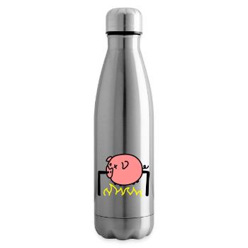 Pork Barbecue - Insulated Water Bottle - silver - Right