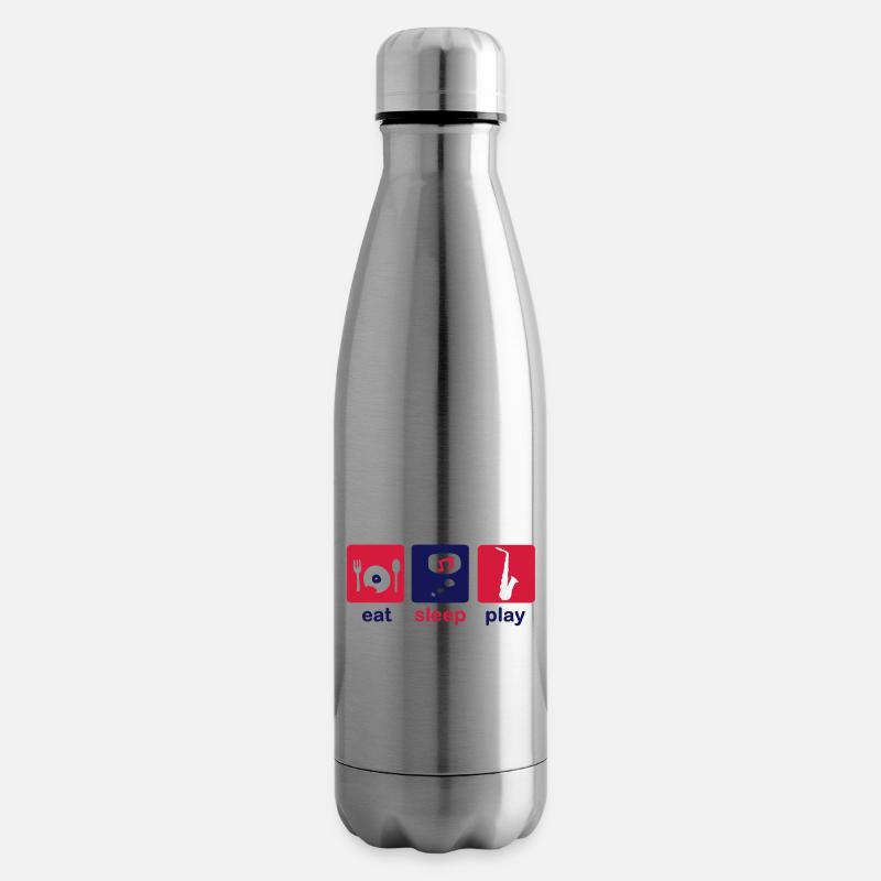 saxophone - Bouteille isotherme - argent clair