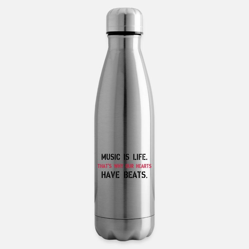 Music Is Life - Isolierflasche - Lightsilver