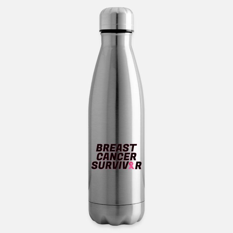 Brustkrebs: Cancer Survivor - Isolierflasche - Lightsilver