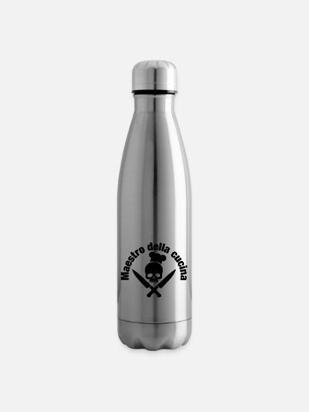 maestro della cucina / skull / cook - Isolierflasche - Lightsilver
