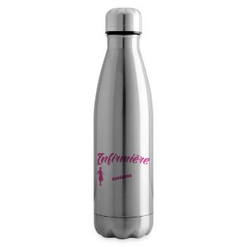 Tshirt Infirmière , Infirmière en cours - Bouteille isotherme - argent clair - Droite