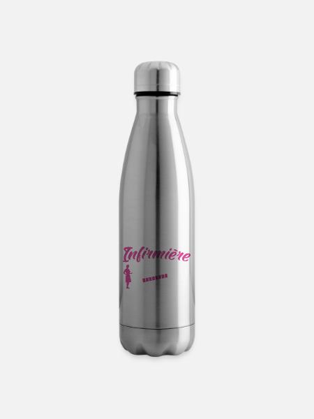 Tshirt Infirmière , Infirmière en cours - Bouteille isotherme - argent clair
