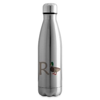 Rente Ente Ruhestand Pension Frührente Geschenk - Isolierflasche - Lightsilver - Rechts
