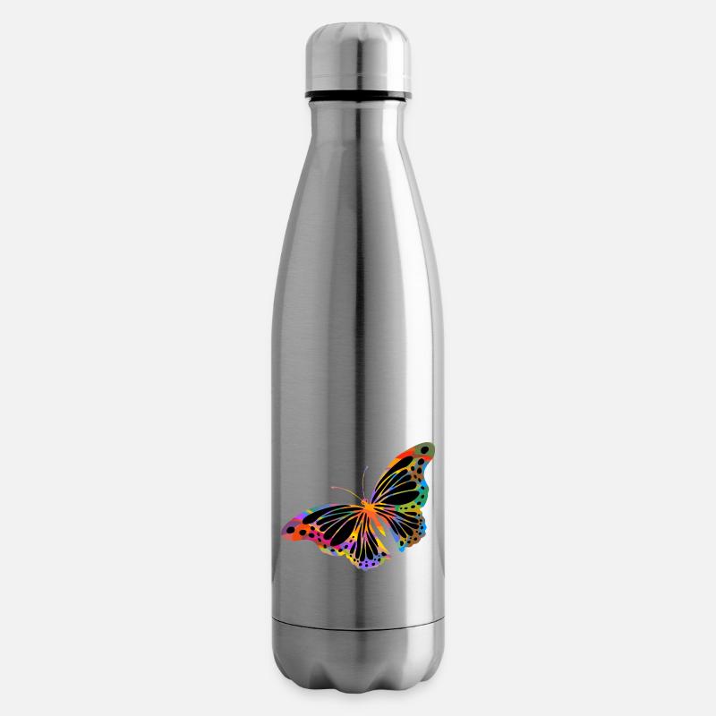 Schmetterling - Isolierflasche - Lightsilver