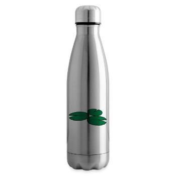 3 water lily leaves - Insulated Water Bottle - silver - Right