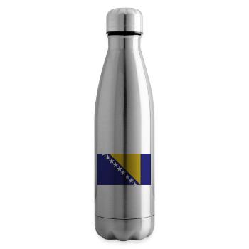 Bosnien H Flagge Bosna - Isolierflasche - Lightsilver - Rechts