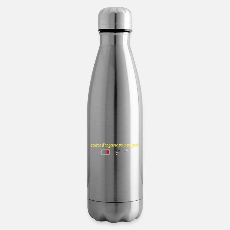 Source d Angoisse pour un geek - Bouteille isotherme - argent clair