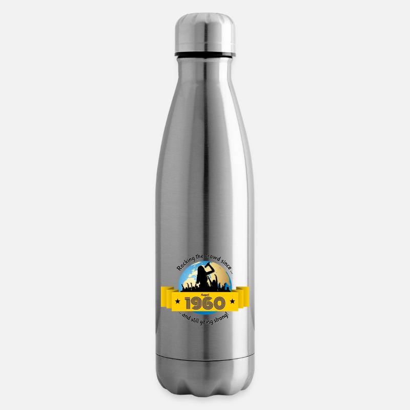 65. Geburtstag Rocking the crowd since 08/1960 - Isolierflasche - Lightsilver