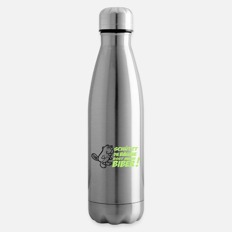 Schützt die Bäume - esst mehr Biber! - Isolierflasche - Lightsilver