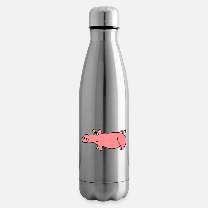 Schwein - Isolierflasche - Lightsilver