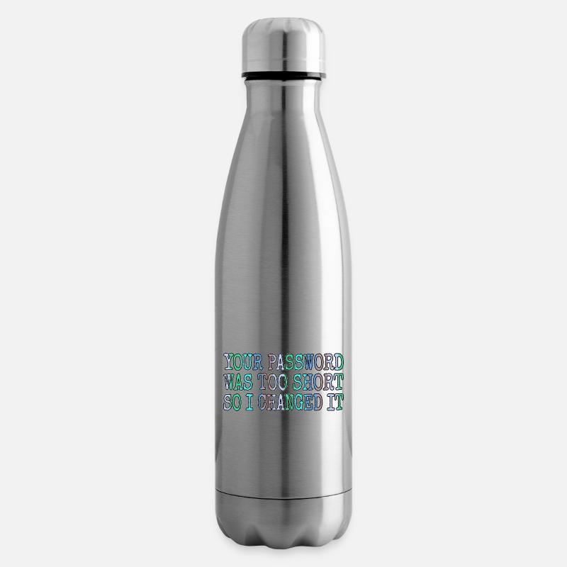 fun birthday present gift idea present - Insulated Water Bottle - silver