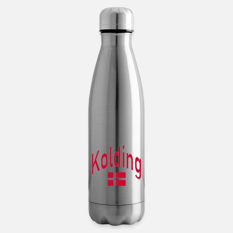 Kolding dänemark flagge - Isolierflasche - Lightsilver